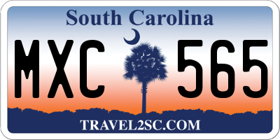 SC license plate MXC565