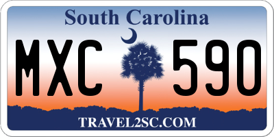 SC license plate MXC590