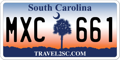SC license plate MXC661