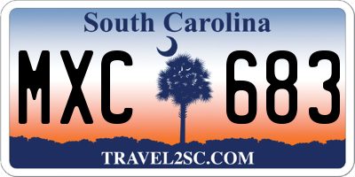 SC license plate MXC683