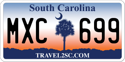 SC license plate MXC699