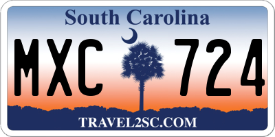 SC license plate MXC724