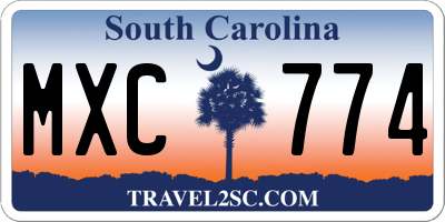 SC license plate MXC774