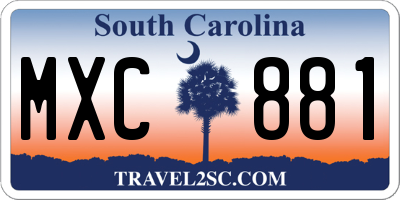 SC license plate MXC881