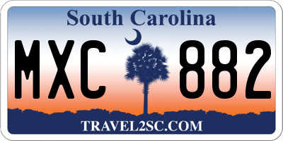 SC license plate MXC882