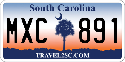 SC license plate MXC891