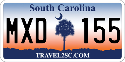 SC license plate MXD155