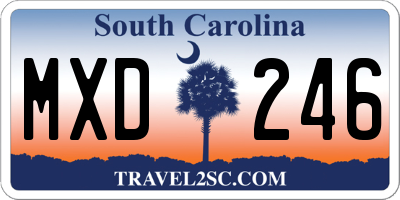 SC license plate MXD246