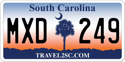 SC license plate MXD249