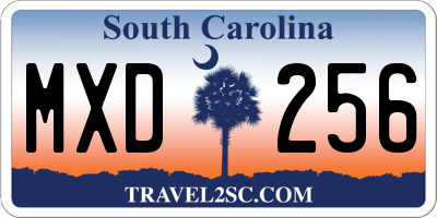 SC license plate MXD256