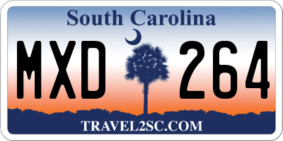 SC license plate MXD264