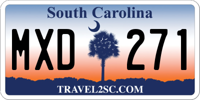 SC license plate MXD271