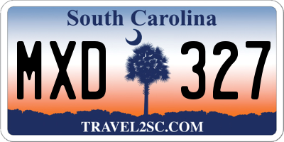 SC license plate MXD327