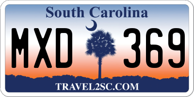SC license plate MXD369