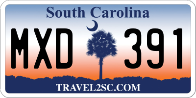 SC license plate MXD391