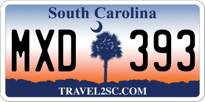 SC license plate MXD393