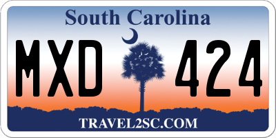 SC license plate MXD424