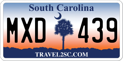 SC license plate MXD439
