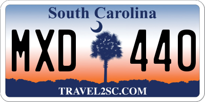 SC license plate MXD440