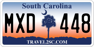 SC license plate MXD448