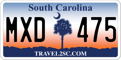 SC license plate MXD475