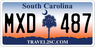 SC license plate MXD487