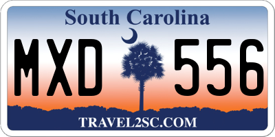 SC license plate MXD556