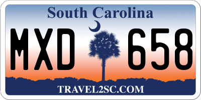 SC license plate MXD658