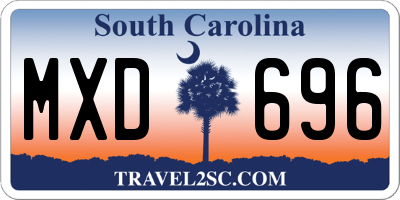 SC license plate MXD696