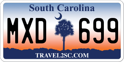 SC license plate MXD699