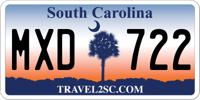SC license plate MXD722