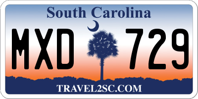 SC license plate MXD729