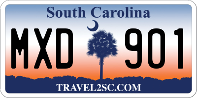 SC license plate MXD901