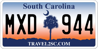 SC license plate MXD944