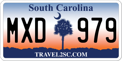 SC license plate MXD979