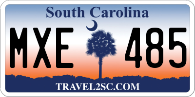 SC license plate MXE485