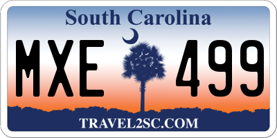 SC license plate MXE499
