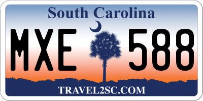 SC license plate MXE588