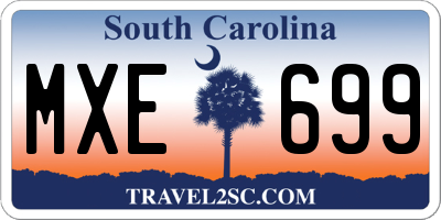 SC license plate MXE699