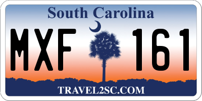 SC license plate MXF161