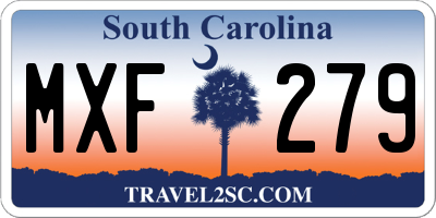SC license plate MXF279