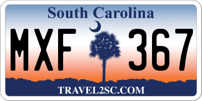 SC license plate MXF367