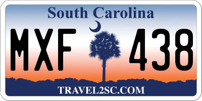 SC license plate MXF438
