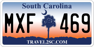 SC license plate MXF469