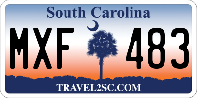 SC license plate MXF483