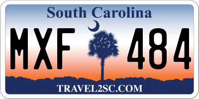 SC license plate MXF484
