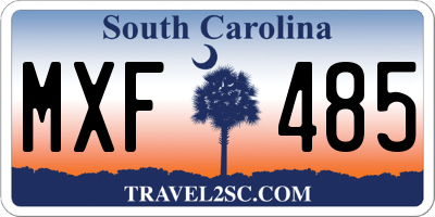 SC license plate MXF485