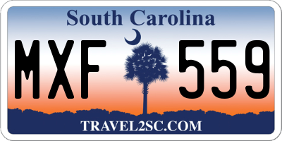 SC license plate MXF559