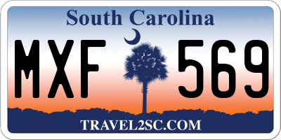 SC license plate MXF569