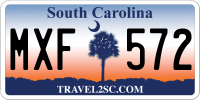 SC license plate MXF572